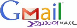 Logos Yahoo!Mail Gmail