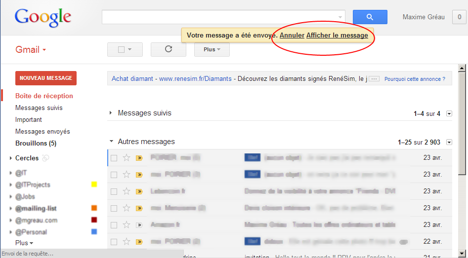 Gmail Annuler Envoi